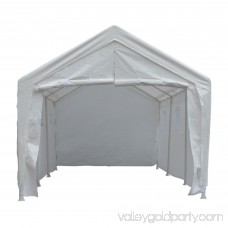 True Shelter Hercules 10 x 20 Foot 8 Leg Universal Carport Shelter, White